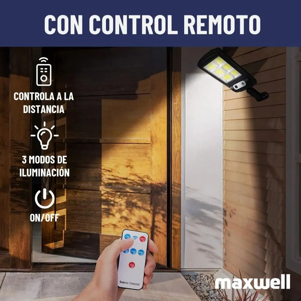 Lampara solar con sensor + Control