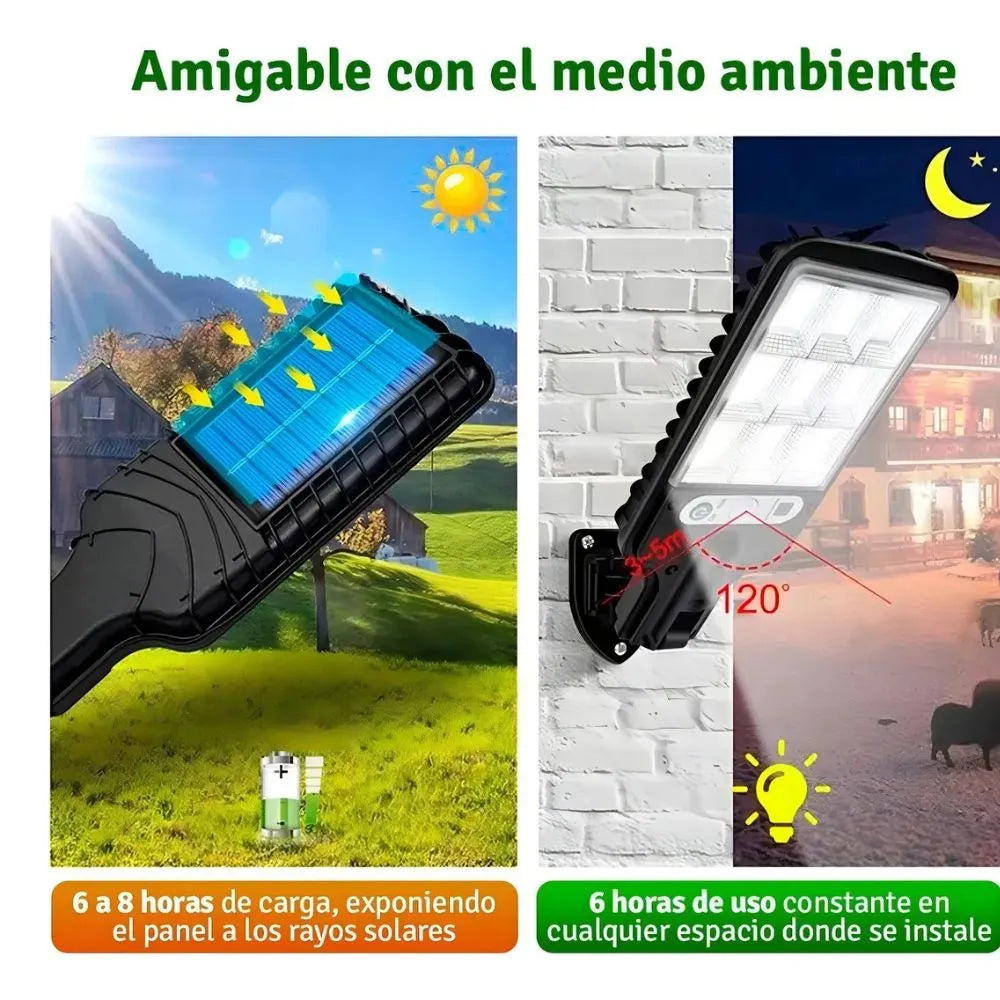 Lampara solar con sensor + Control